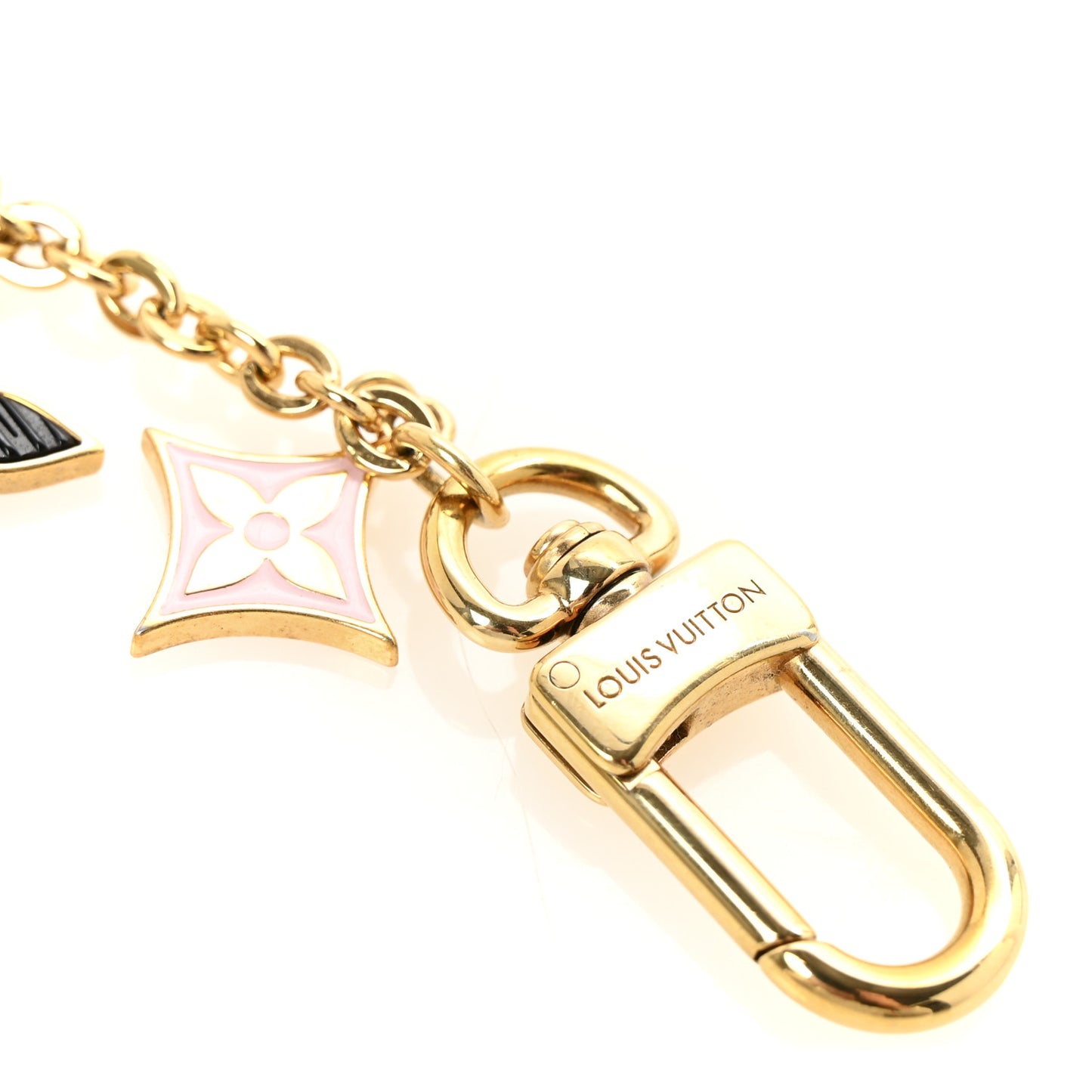 Monogram Spring Street Bag Charm Key Holder Gold
