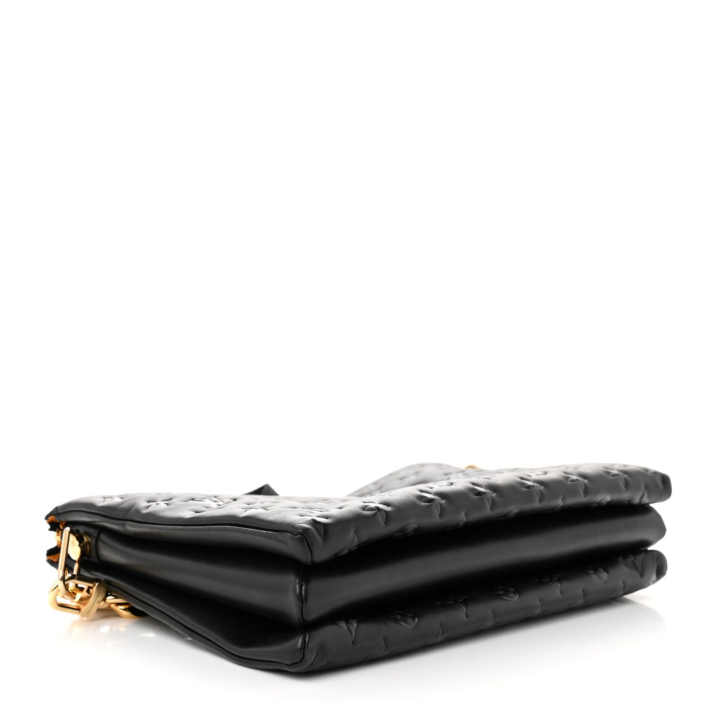 Lambskin Embossed Monogram Coussin MM Black