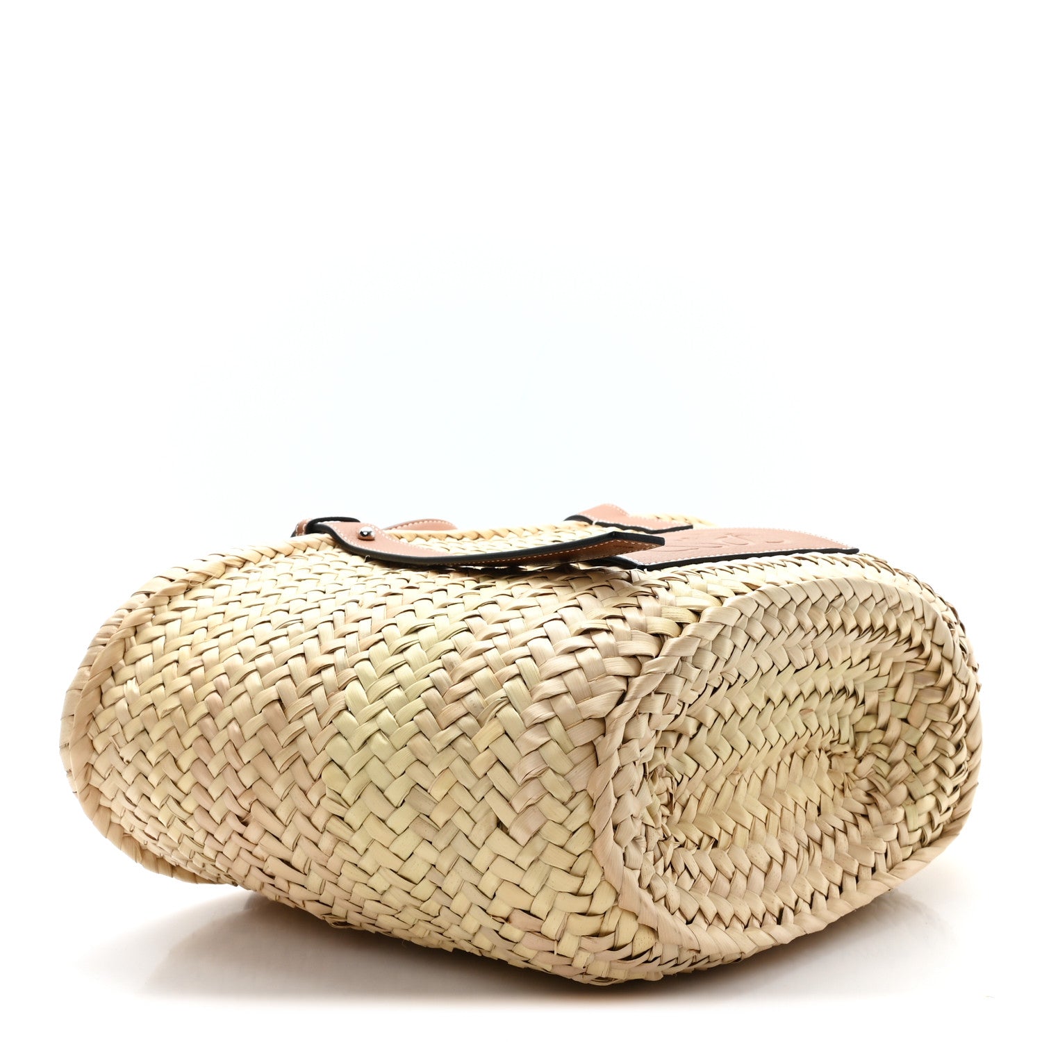 Loewe Raffia Basket Tote Bag Natural Tan 4 of 9