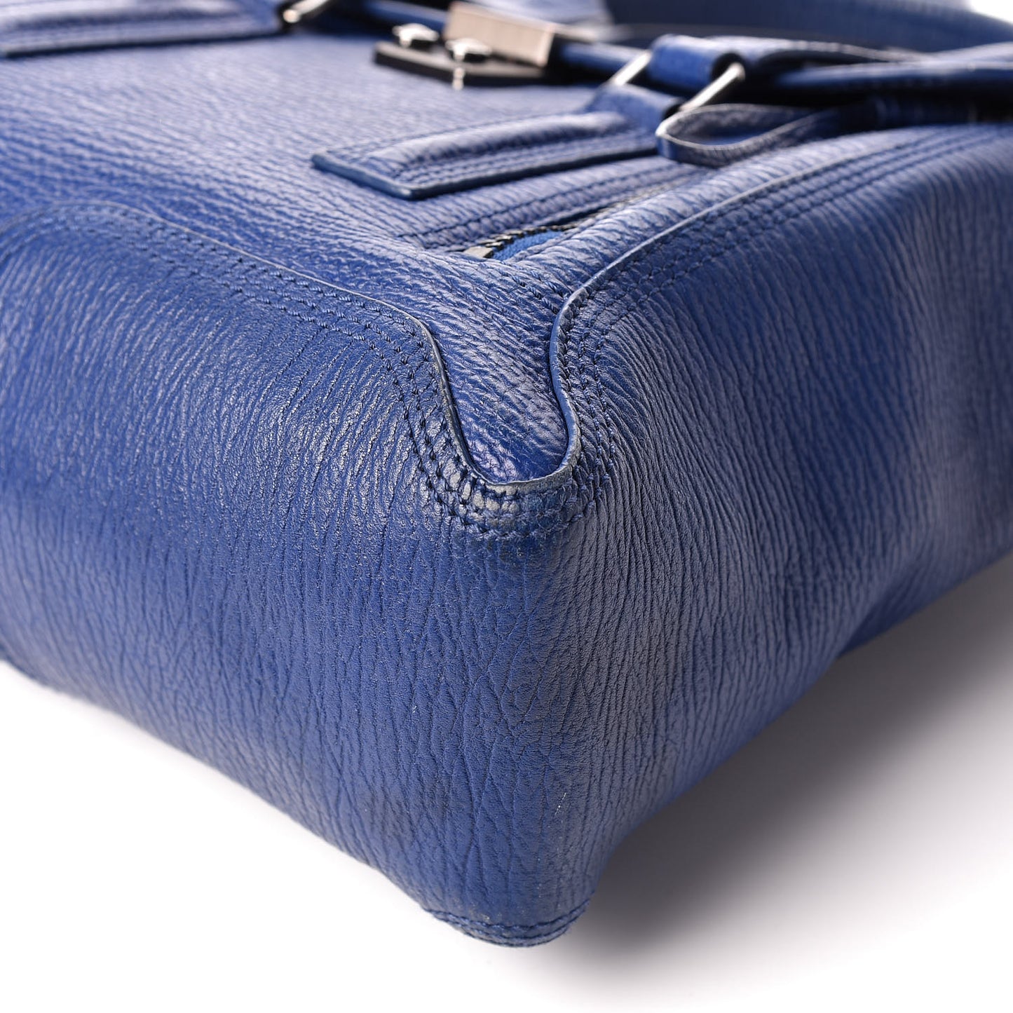 3.1 Textured Calfskin Large Pashli Satchel Cobalt