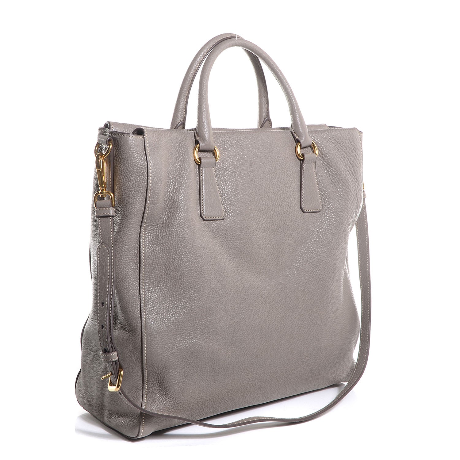 Prada Vitello Daino North South Tote Argilla 3 of 10