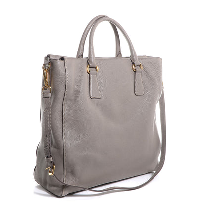 Prada Vitello Daino North South Tote Argilla 3 of 10
