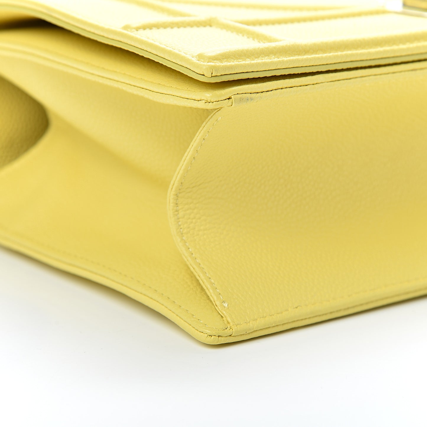 Grained Calfskin Medium Diorama Flap Bag Acacia Yellow