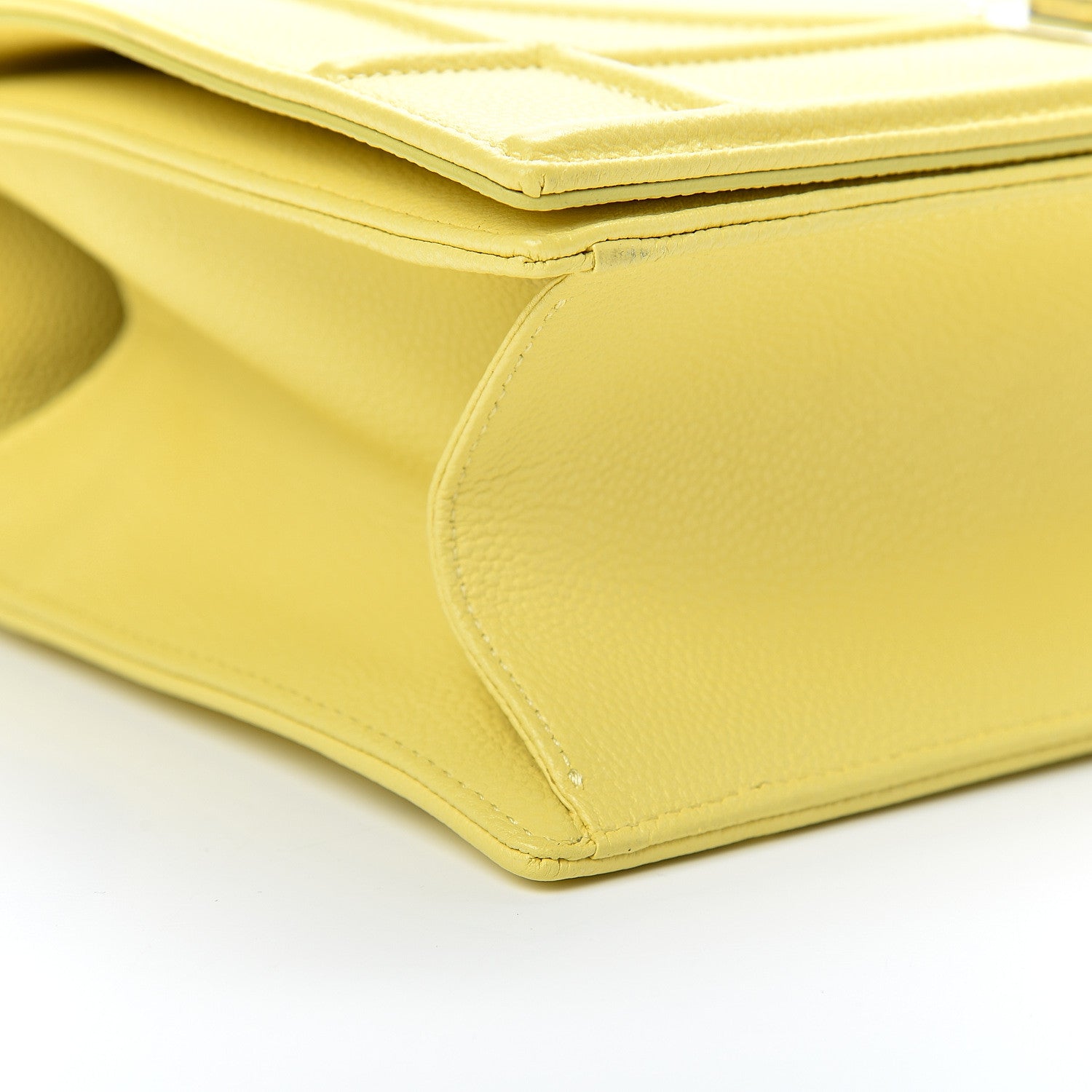 Christian Dior Grained Calfskin Medium Diorama Flap Bag Acacia Yellow 9 of 12