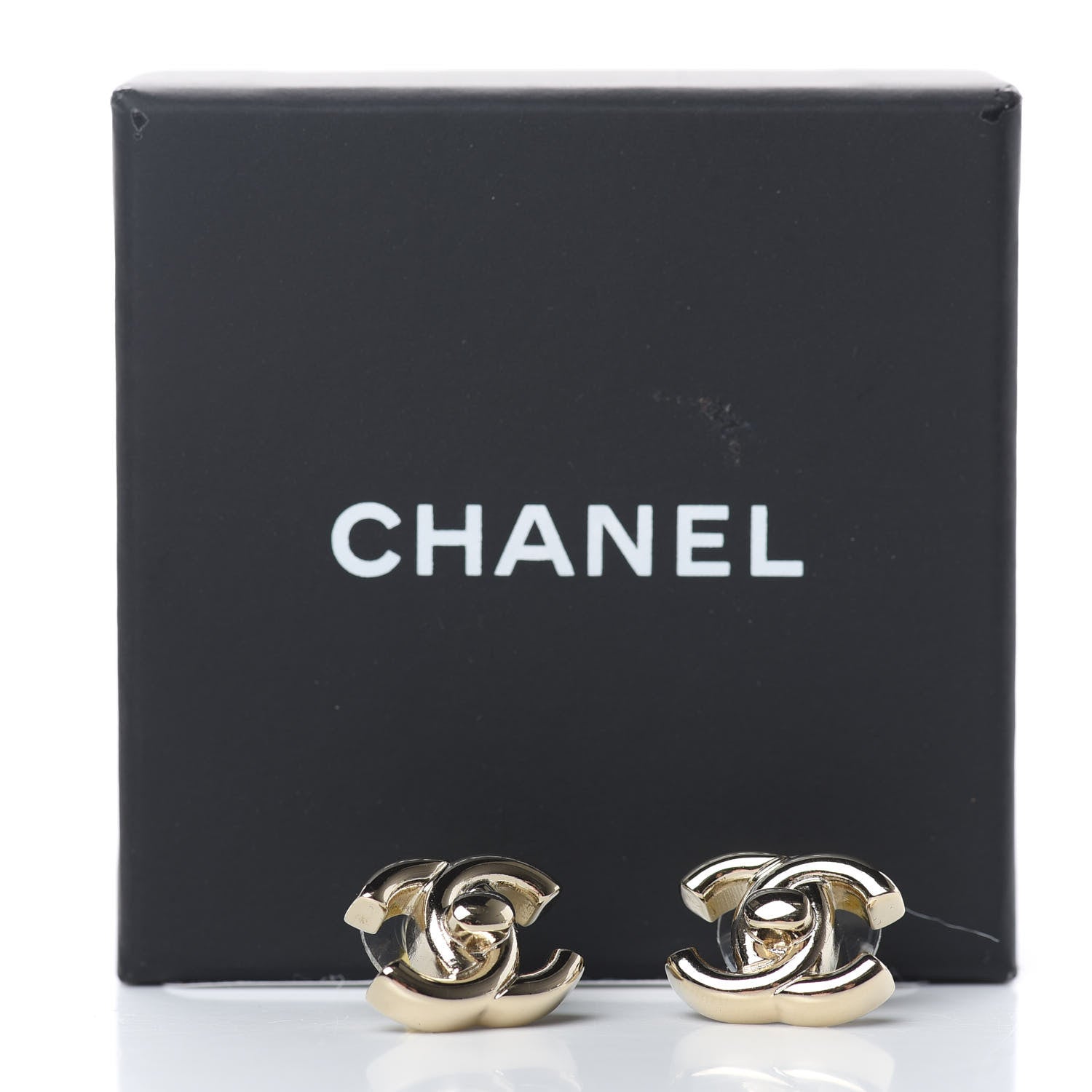 Chanel Metal CC Turnlock Earrings Gold 5 of 5