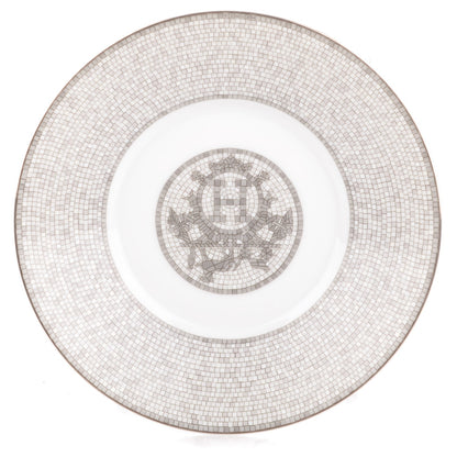 Hermes Porcelain Mosaique Au 24 Platine Breakfast Cup and Saucer 4 of 6