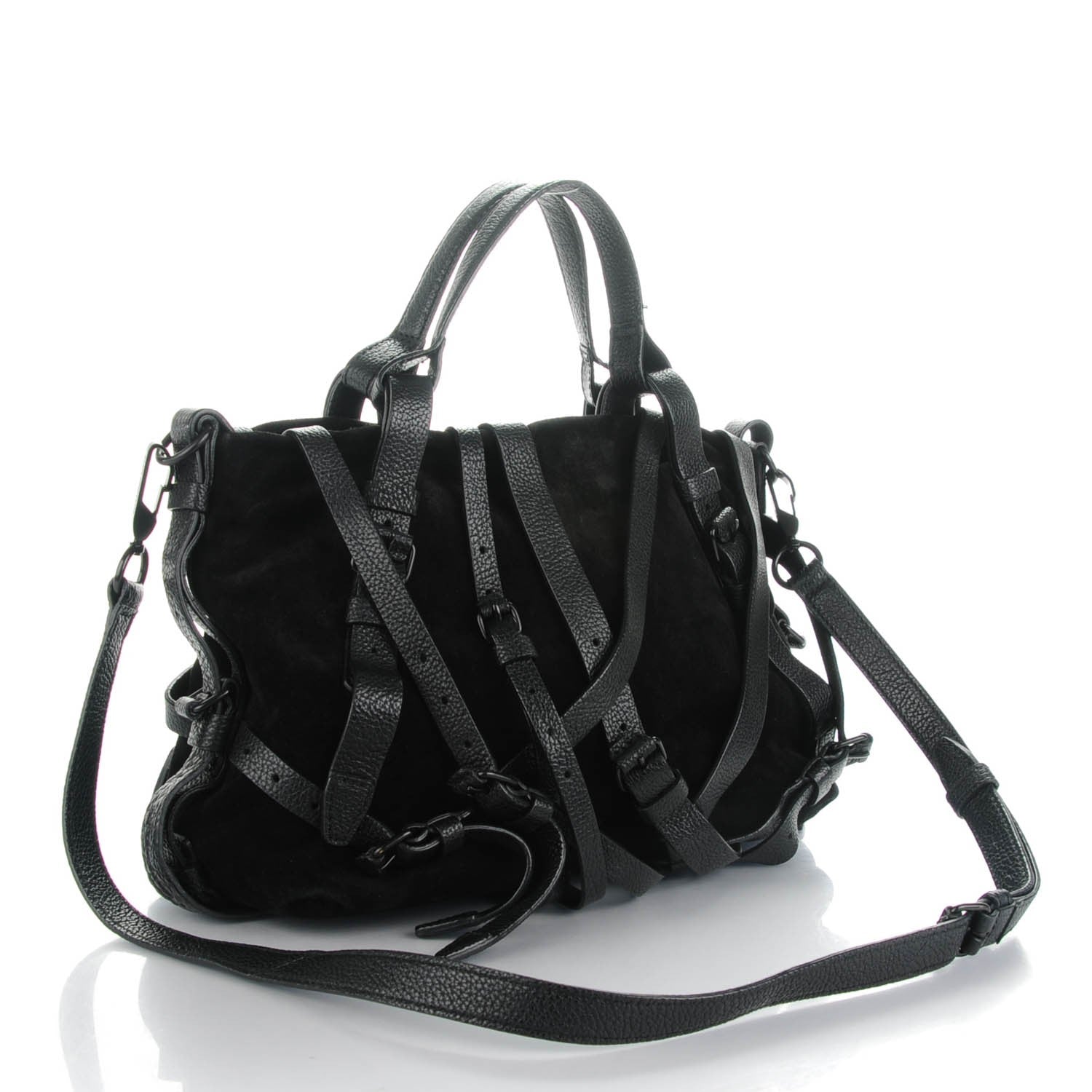 Alexander Wang Suede Kirsten Satchel Black 147008 – FASHIONPHILE