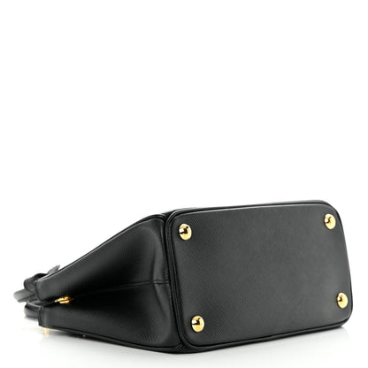 Prada Saffiano Small Galleria Double Zip Tote Black 4 of 16