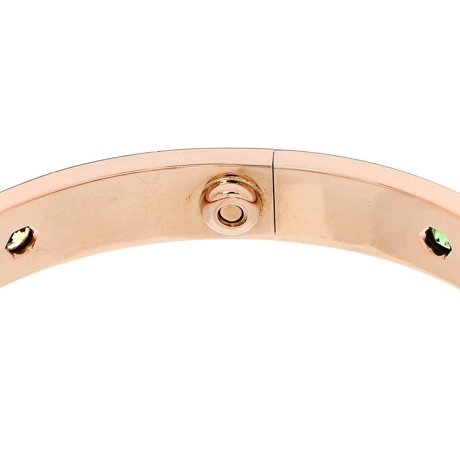 Cartier 18K Pink Gold Sapphire Garnet Amethyst LOVE Bracelet 17 6 of 8