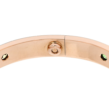 Cartier 18K Pink Gold Sapphire Garnet Amethyst LOVE Bracelet 17 6 of 8