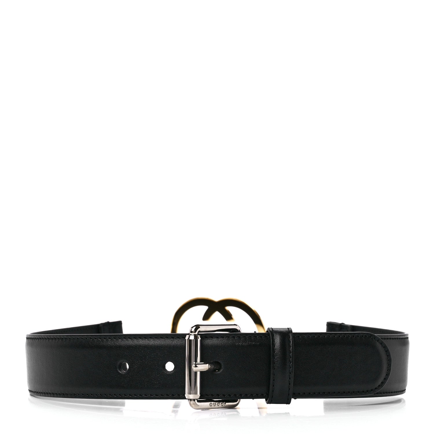 Gucci Calfskin Interlocking G Buckle Belt 65 26 Black 2 of 5