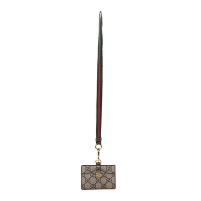 Gucci GG Supreme Monogram Ophidia ID Holder Beige Ebony New Acero 6 of 7