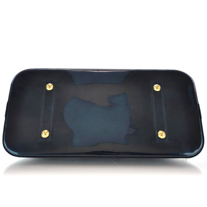 Louis Vuitton Vernis Alma MM Blue Nuit 6 of 9