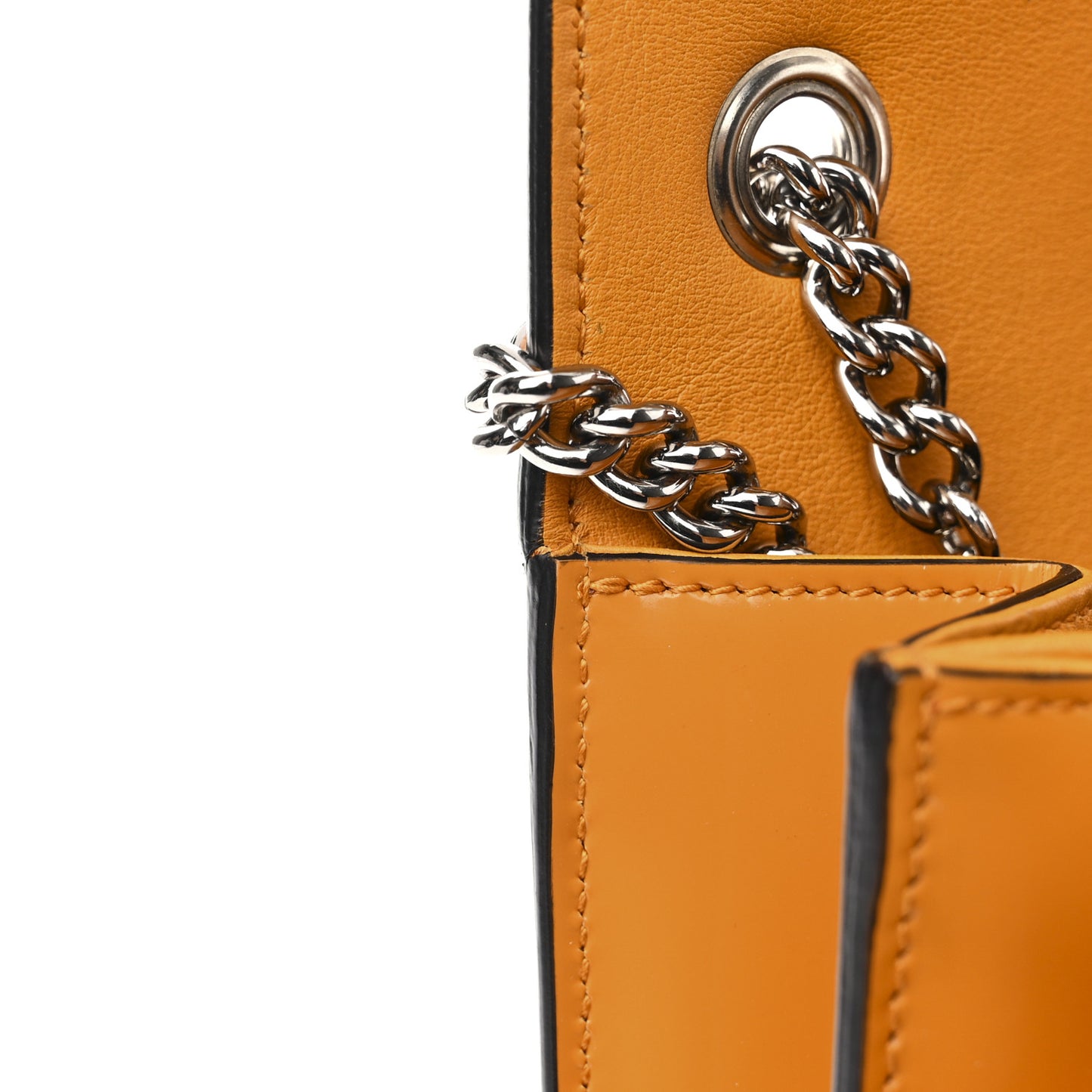 Shade Lux Calfskin Small Interlocking G Shoulder Bag Yellow