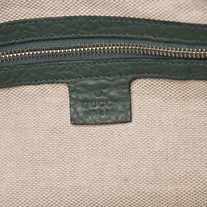 Gucci Pebbled Calfskin Large Mens Messenger Green 6 of 10