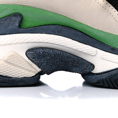 Balenciaga Fabric Mesh Nappa Mens Triple S Sneakers 43 Bleu White Vert Jaune 12 of 17