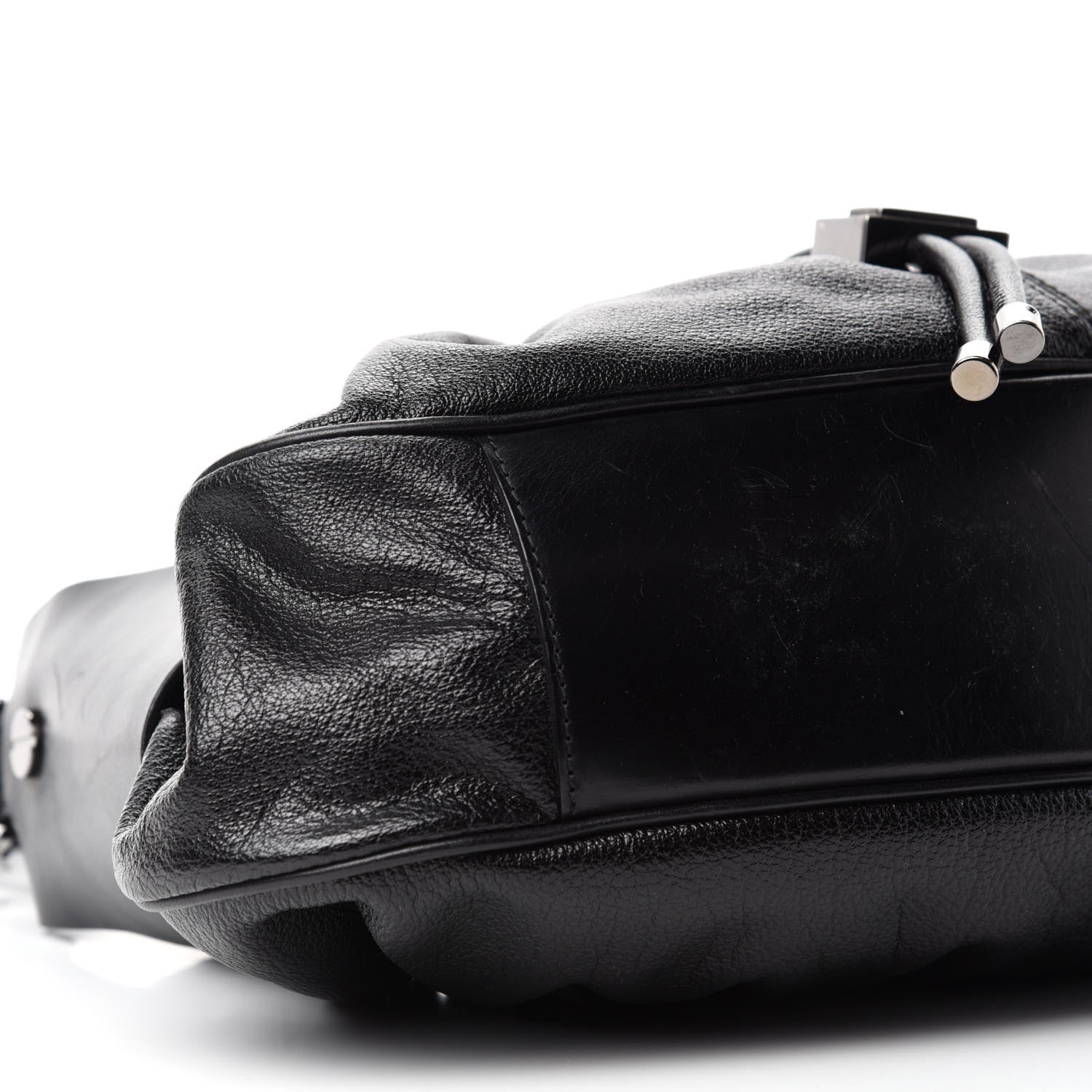 Burberry Calfskin Warrior Hobo Black 6 of 18