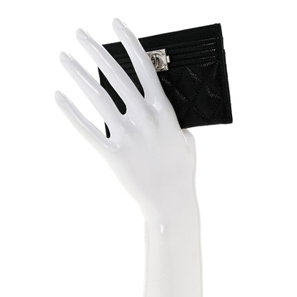 Chanel Caviar Quilted Boy Card Holder Black 2 of 10