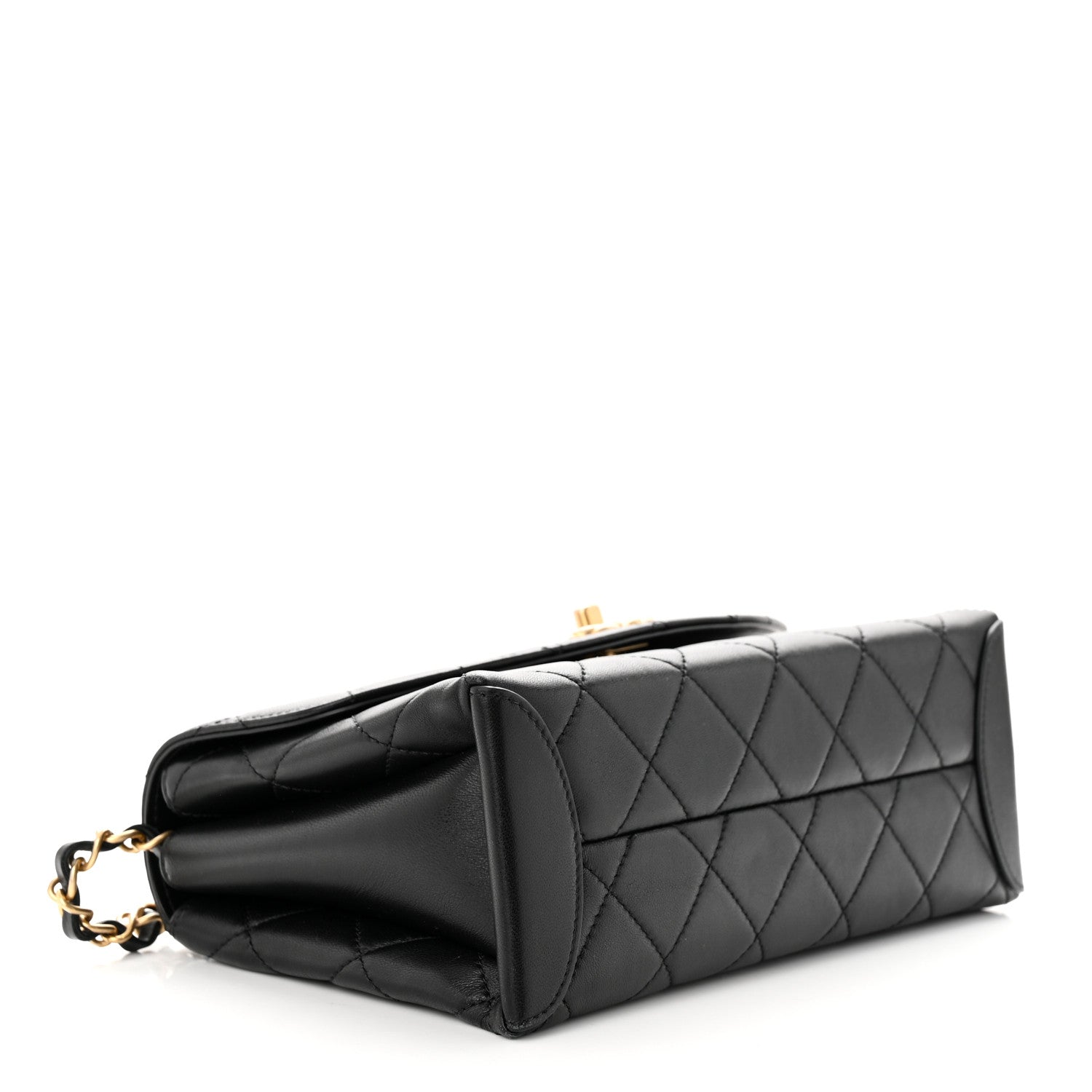 Chanel Lambskin Quilted Trendy Spirit Top Handle Flap Black 4 of 11