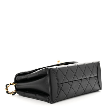 Chanel Lambskin Quilted Trendy Spirit Top Handle Flap Black 4 of 11