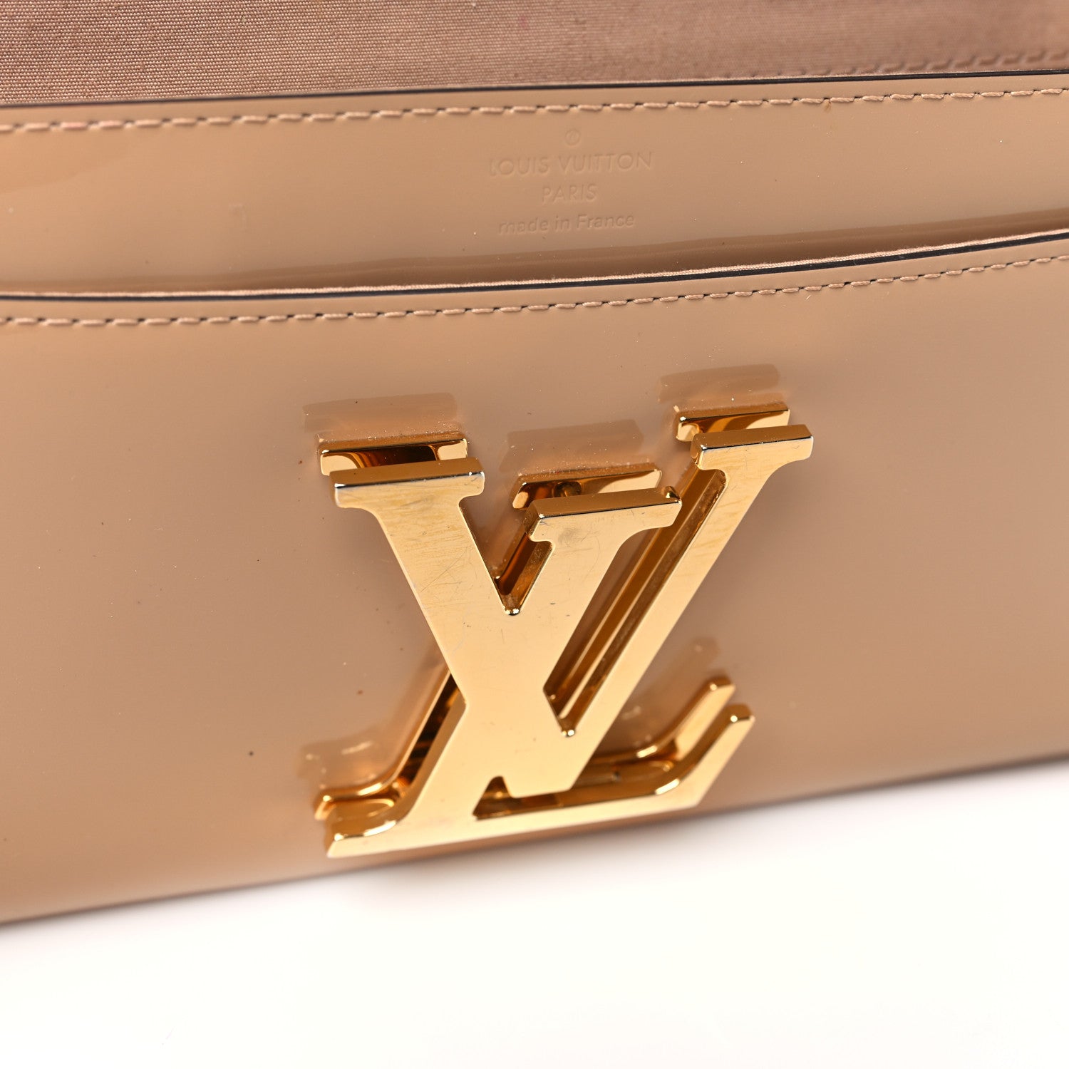 Louis Vuitton Patent Louise Clutch Nude 10 of 10