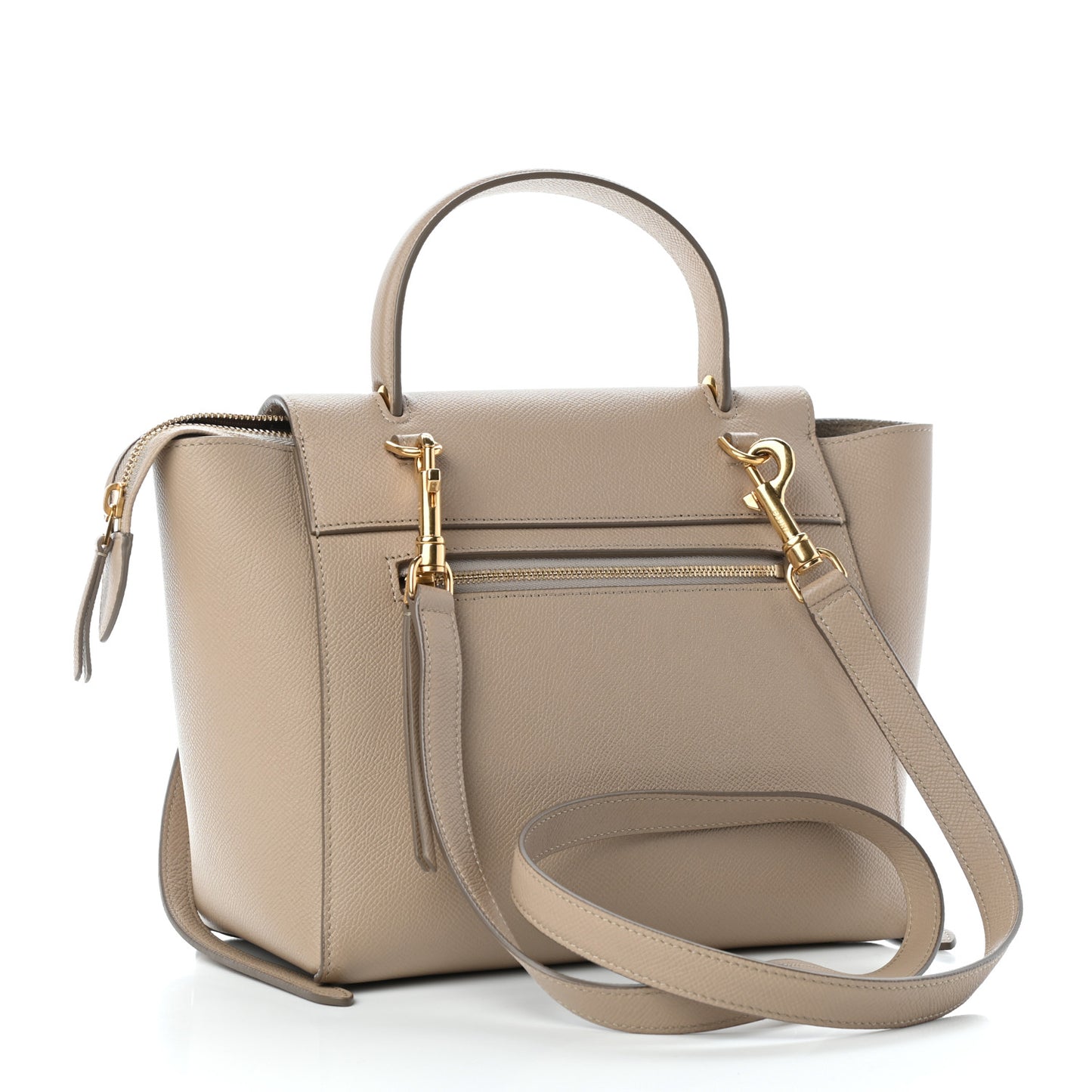Grained Calfskin Micro Belt Bag Light Taupe