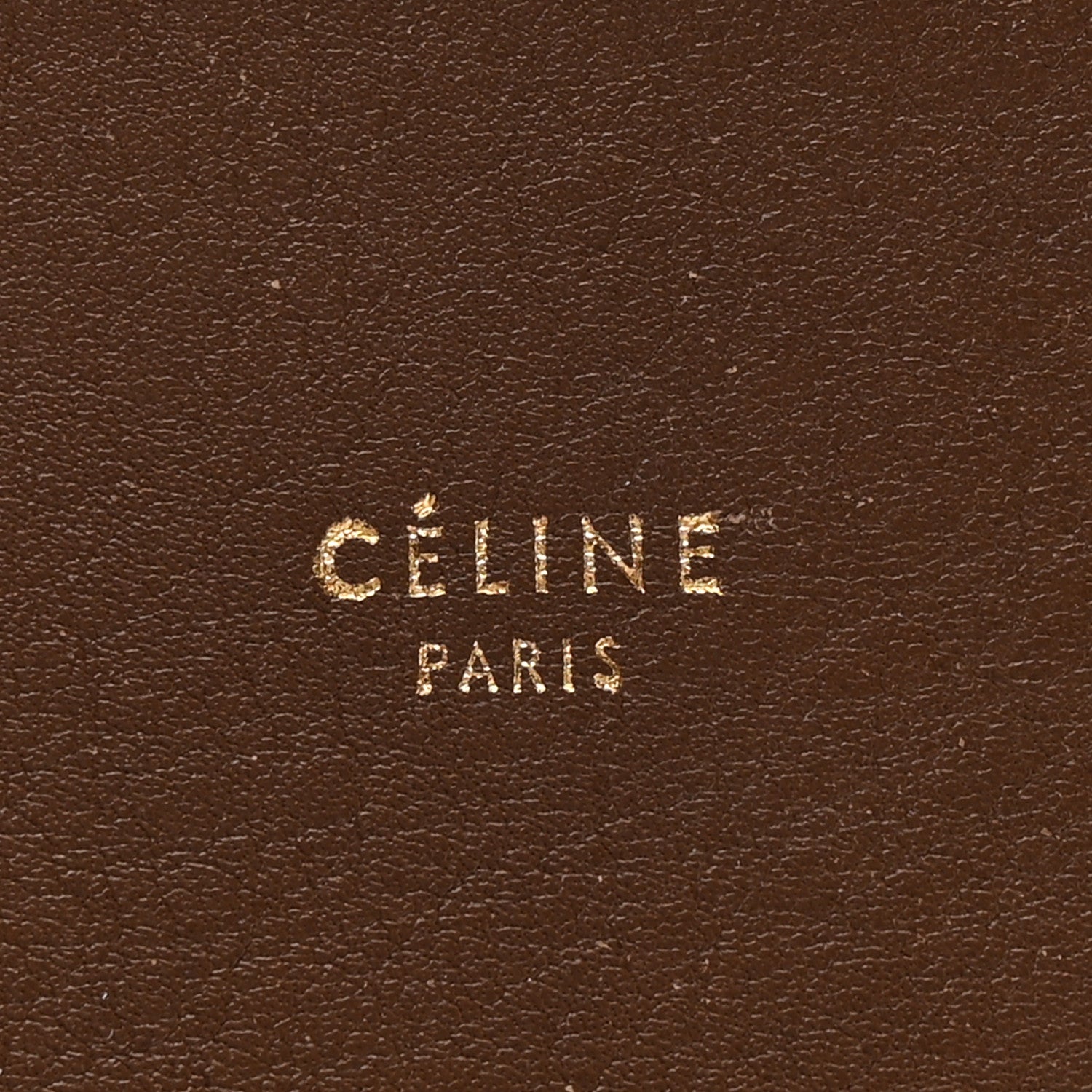 Celine Shiny Smooth Calfskin Small Twisted Cabas Camel Brick