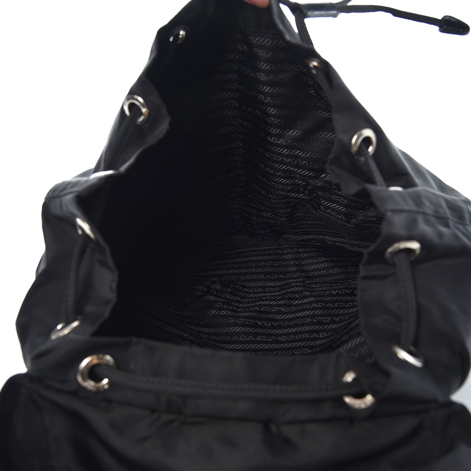 Prada Nylon Vela Medium Backpack Black 5 of 6