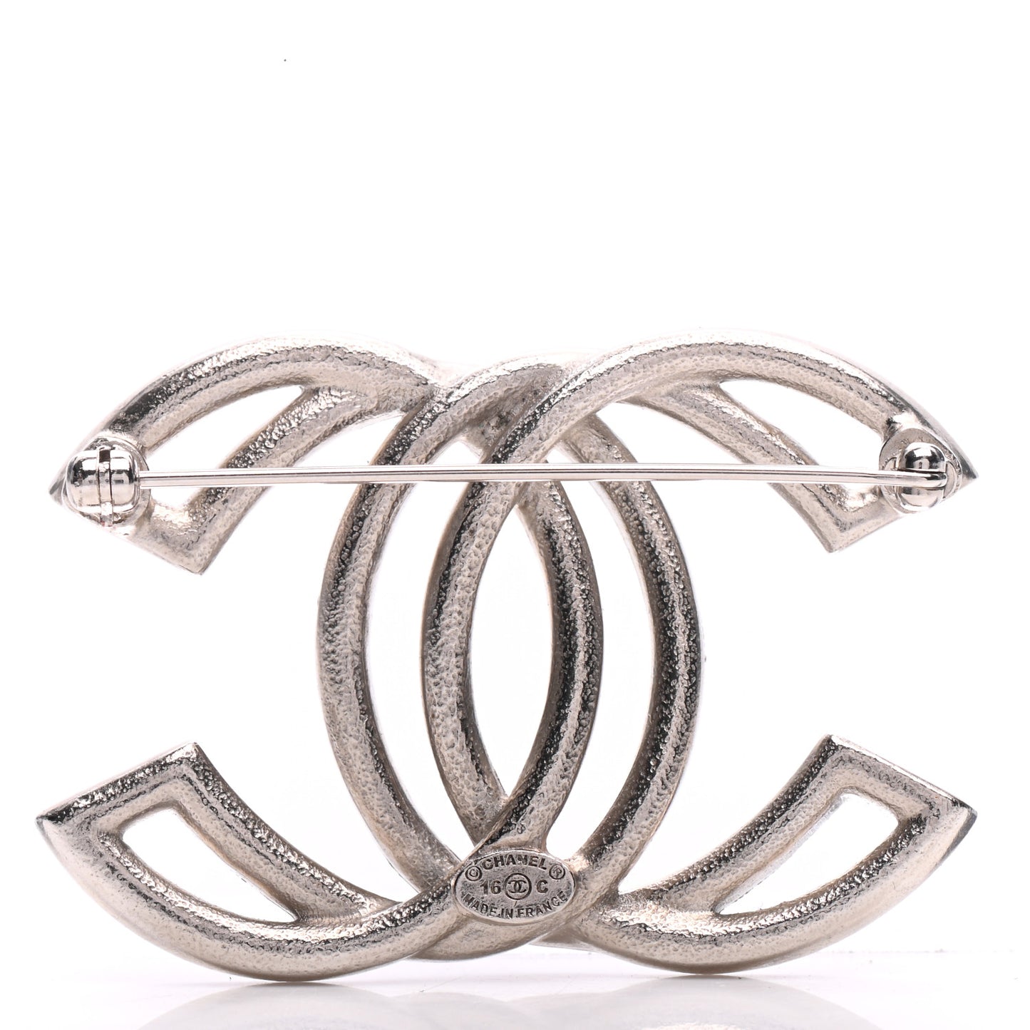 Crystal CC Brooch Light Gold