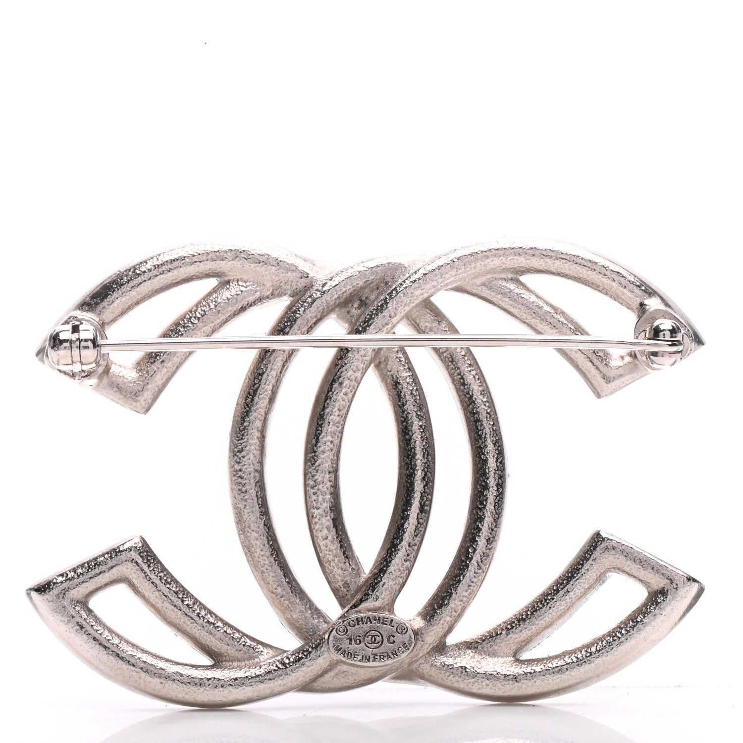 Chanel Crystal CC Brooch Light Gold 3 of 5