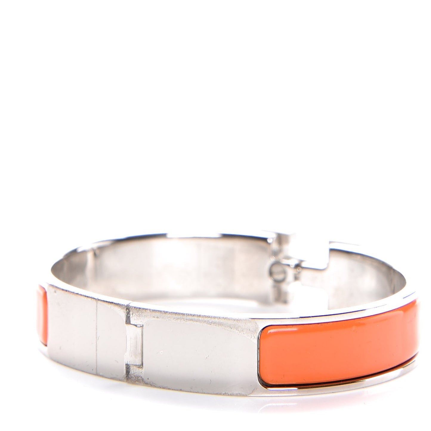 Enamel Narrow Clic Clac H Bracelet PM Orange