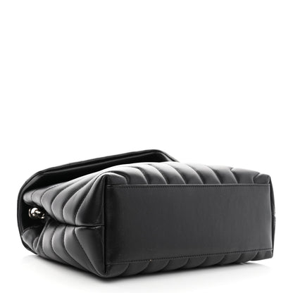 Saint Laurent Calfskin Y Quilted Monogram Small Loulou Chain Satchel Black 3 of 11