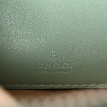 Gucci Calfskin Matelasse Mini GG Marmont Crossbody Bag Water Green 6 of 8