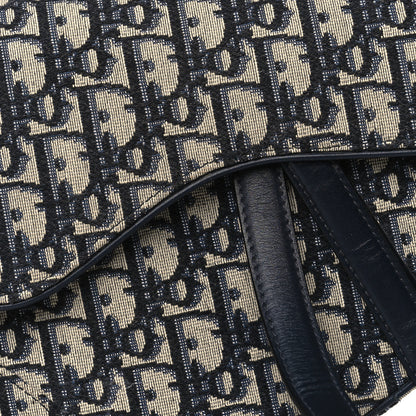 Christian Dior Oblique Saddle Bag Blue 8 of 15