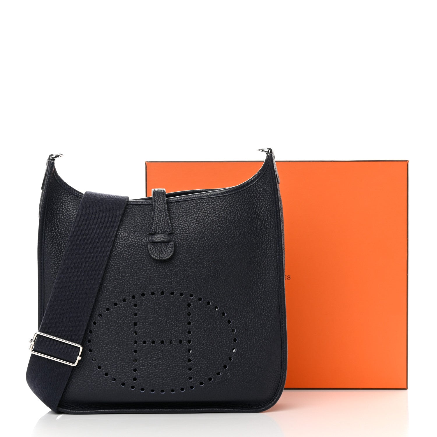 Hermes Taurillon Clemence Evelyne III PM Bleu Nuit 15 of 15