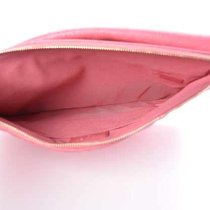 Chanel Iridescent Caviar Quilted Medium Flap Cosmetic Case Pink 5 of 9