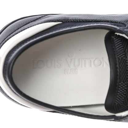 Louis Vuitton Lambskin Damier Graphite Baseball Sneakers 5 Black 7 of 9