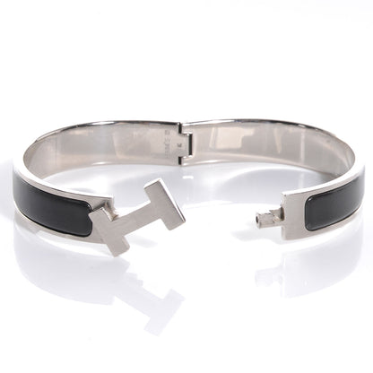 Hermes Enamel Narrow Clic Clac H Bracelet GM Black 3 of 5