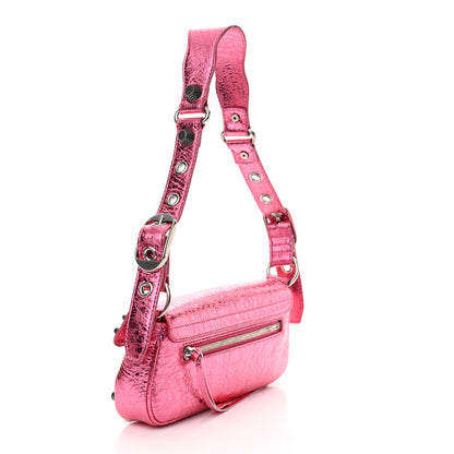 Balenciaga Metallic Agneau Arena Le Cagole Sling Bag XS Pink 3 of 10