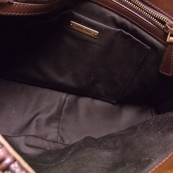 Leather Matelasse Turn Lock Flap