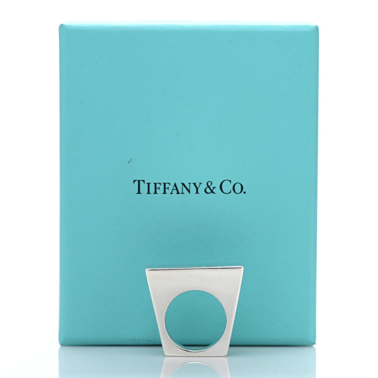 Tiffany Sterling Silver Out of Retirement Rectangle Ring 54 7 6 of 6