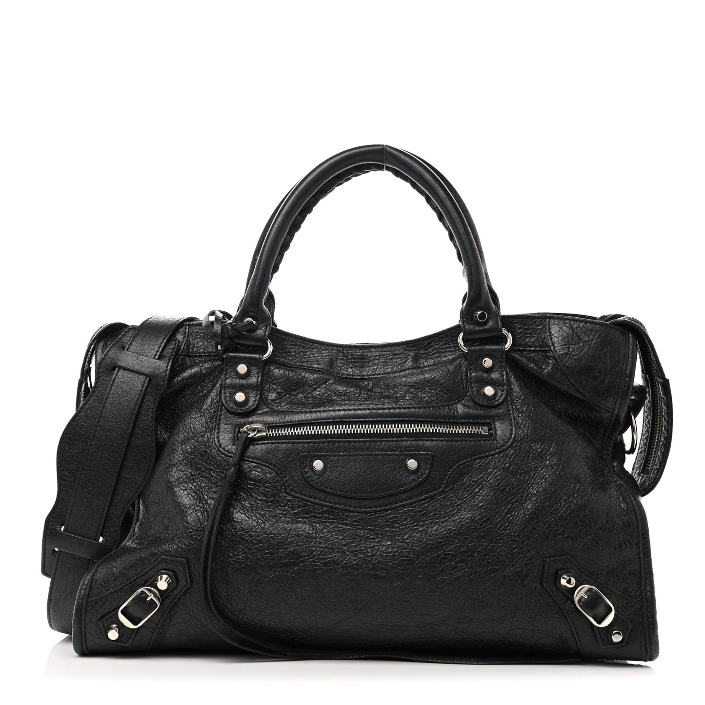 Agneau Classic Silver Hardware City Black