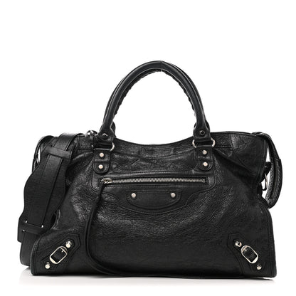 Balenciaga Agneau Classic Silver Hardware City Black 2 of 10