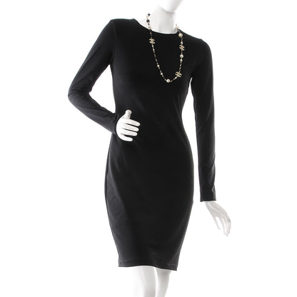 Chanel Pearl Bead Enamel CC Long Necklace Black Gold 2 of 5