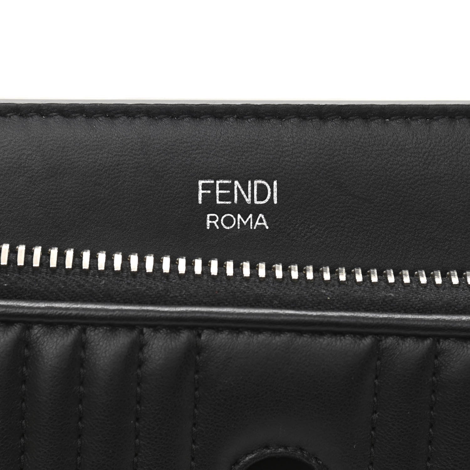 Fendi Shiny Nappa Trapuntata Chain Small DotCom Click Chain Satchel Black 8 of 14