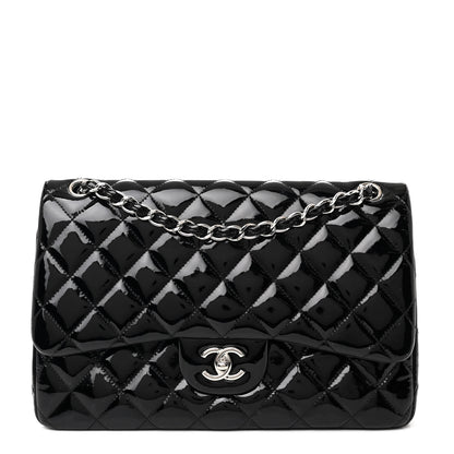 Chanel Patent Quilted Jumbo Double Flap Black 1 of 11