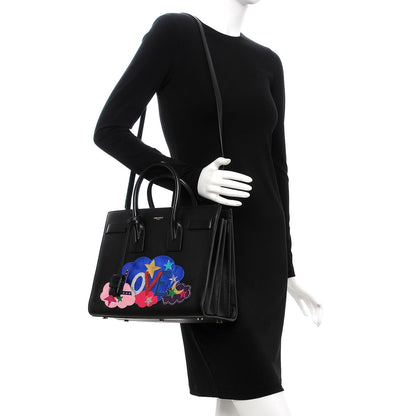 Saint Laurent Calfskin Love Patchwork Small Sac De Jour Black 2 of 11