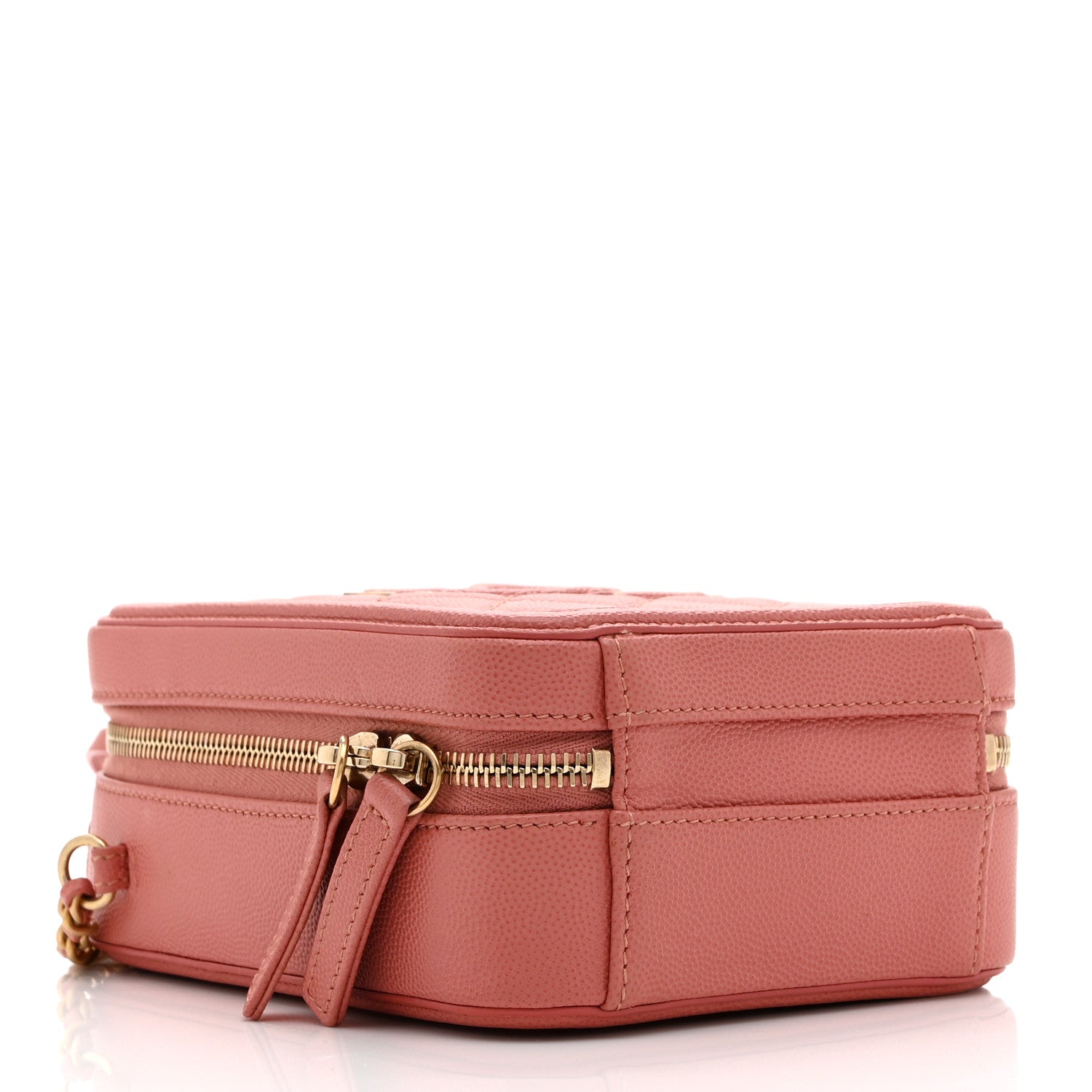 Chanel Caviar Quilted CC North South Filigree Vanity Case Pink 4 of 10