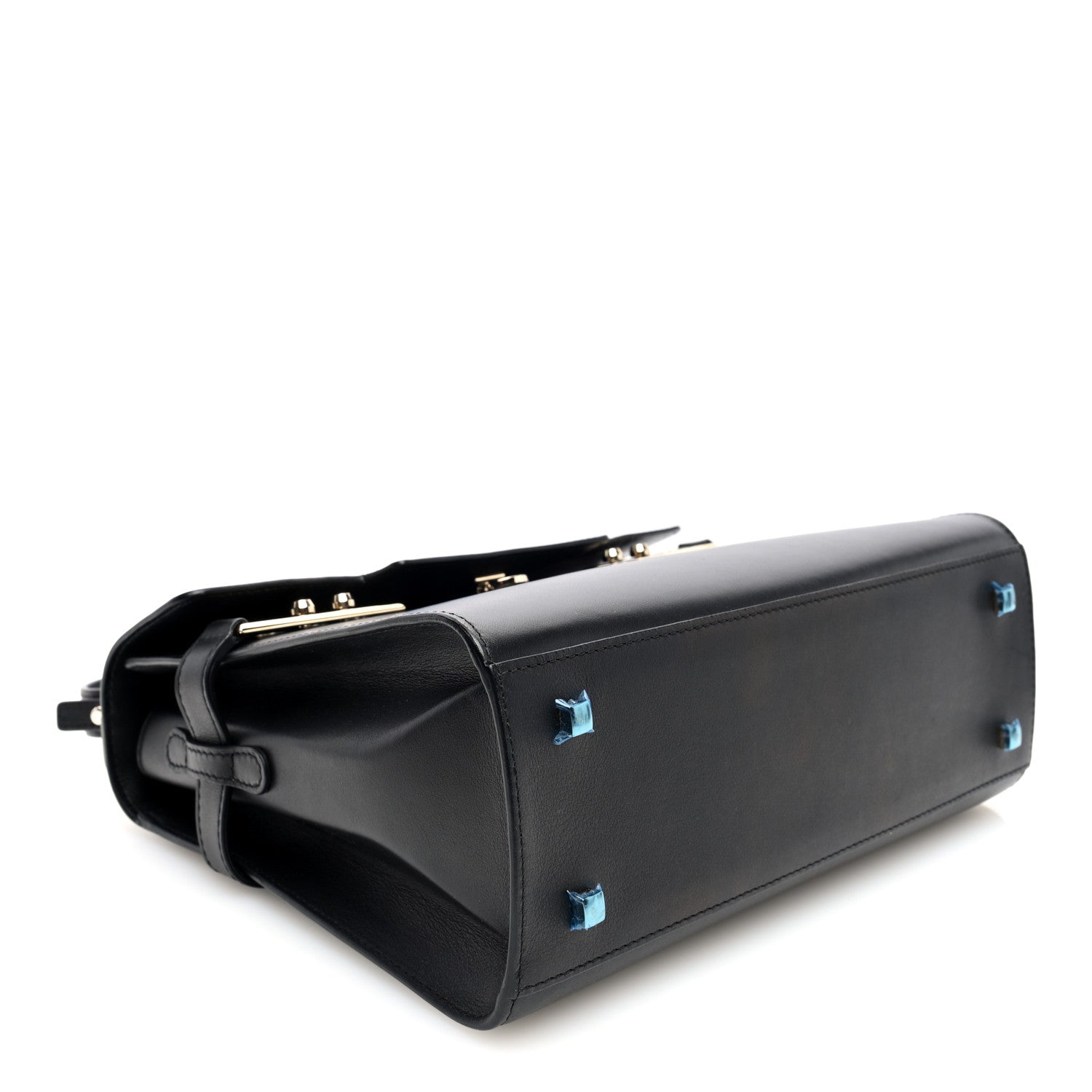 Delvaux Calfskin MM Tempete Satchel Black 5 of 10