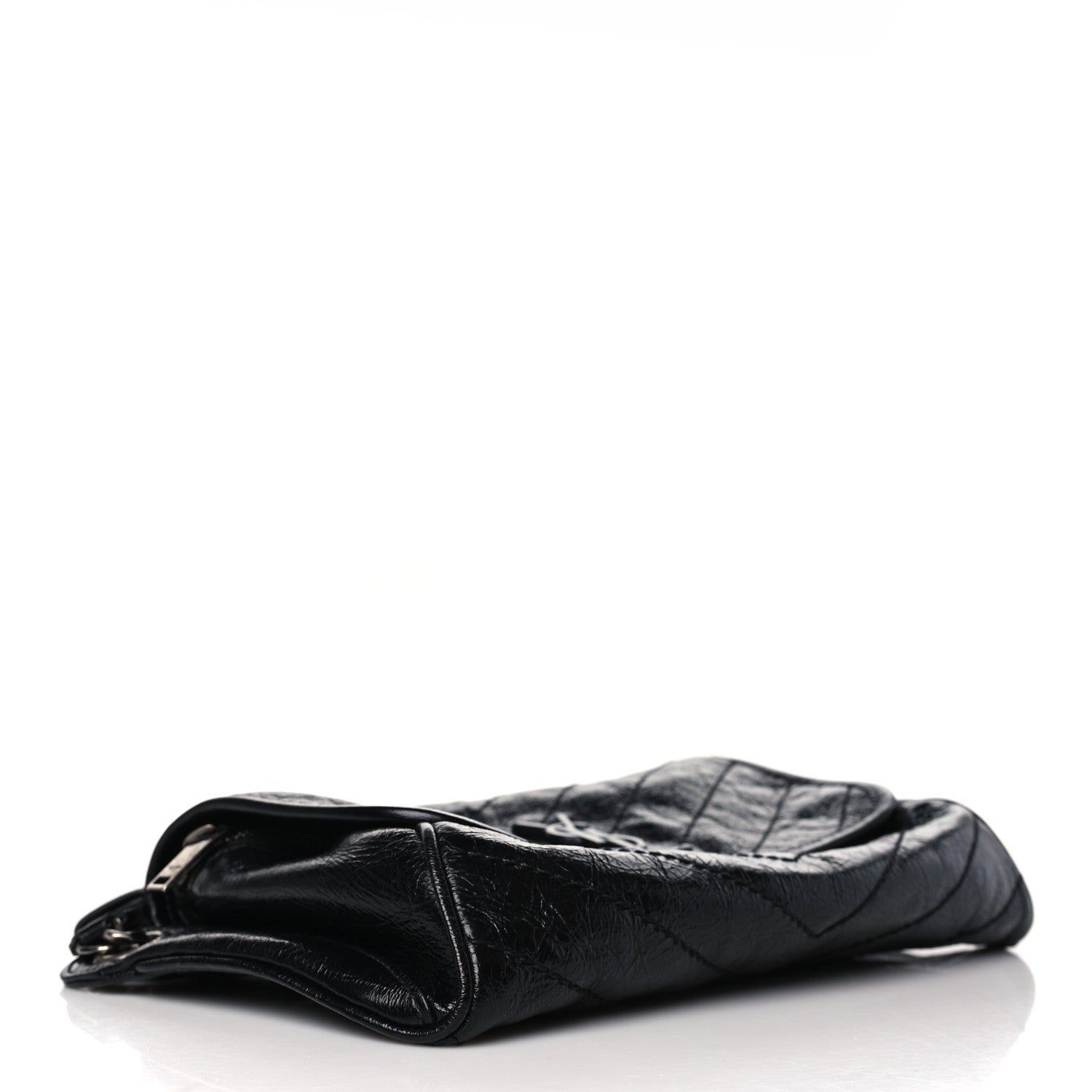 Saint Laurent Crinkled Calfskin Matelasse Monogram Niki Body Bag Black 4 of 9